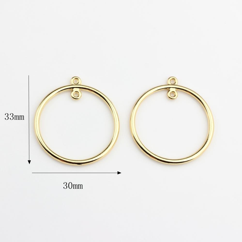 

Zinc Alloy Round Circle Charms Bezel Metal Frame Pendant Setting Cabochon Setting 10pcs/lot Diy Earrings Accessories