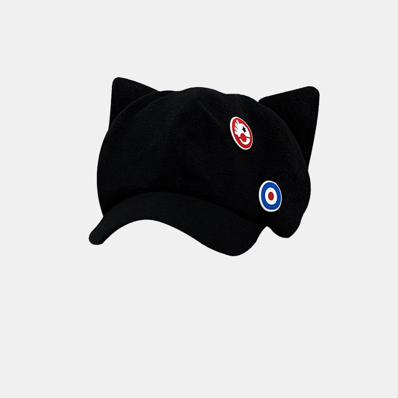 Cat ears octagonal hat new sweet sister women's newsboy hat show face little beret cute cos hat
