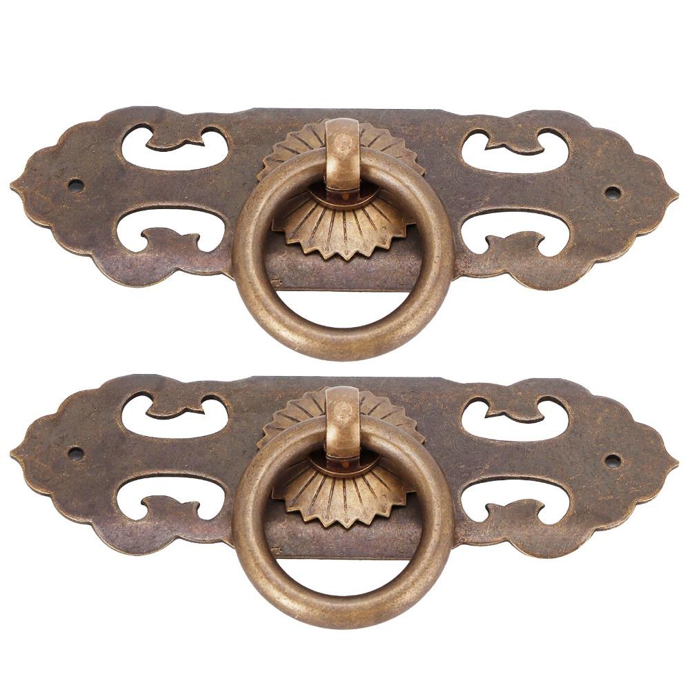 2pcs Durable Cabinet Door Handle With Screws Antique Pull Handle Drawer Pull Handle Wardrobes