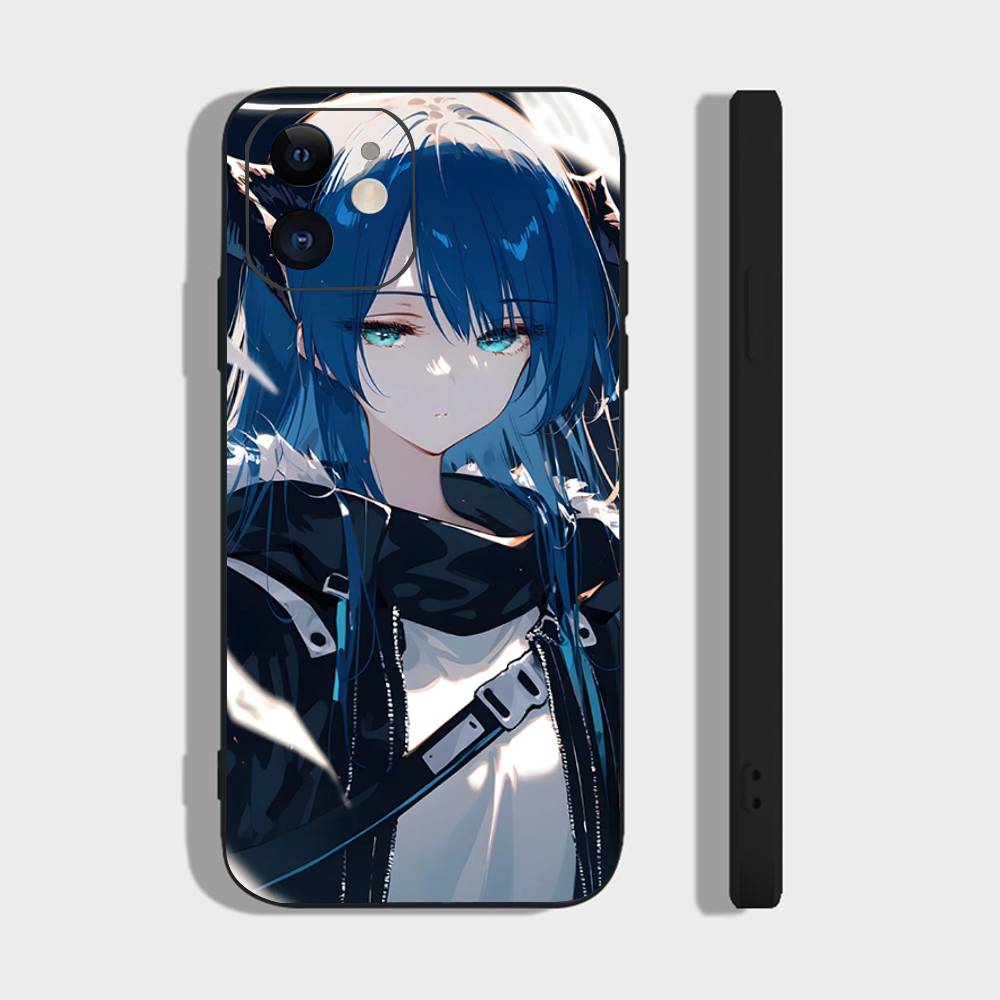 Mostima Animated Game A-Arknights Phone Case For IPhone 17 Air 16 15 14 13 Pro Max 11 12 Black Silicone Cover