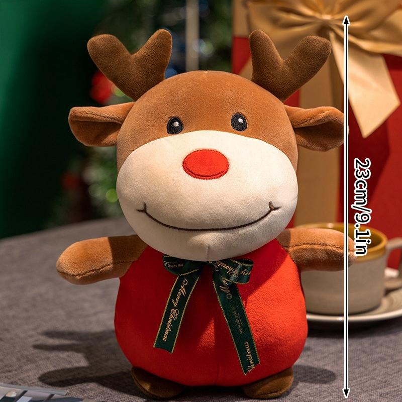 Cute Christmas Decoration 2025 Plush Cushion Ornament Kawaii Sofa Cushion Pillow Xmas Home Decor 2025 New Year Gift Desk Decor
