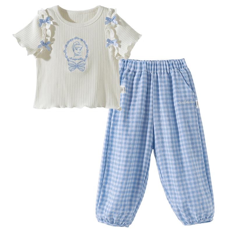 Disney Cinderella Girls Summer T-shirt & Pants Set 110/56