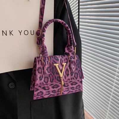 Retro Leopard Print Bag, New Fashion Handbag, Fashionable Casual Small Square Bag, Women's Messenger Bag.