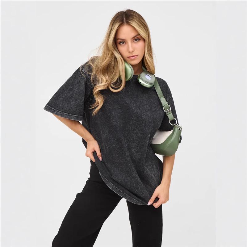 

Retro Summer Heavyweight Classic Washed Short Sleeve T-Shirt Medium