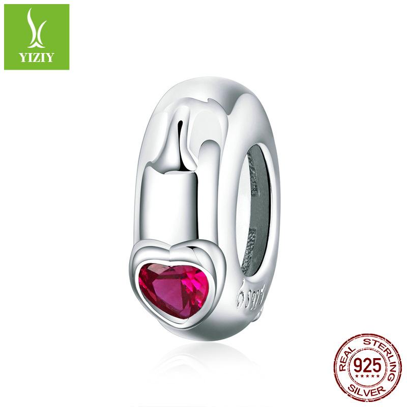 S925 Sterling Silver Silicone Positioning Bead Spacer Collection Diagram, Electroplated Fashion Diy Bracelet Beaded Accessories