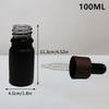 Frosted Black Glass Dropper Bottles Bright Glass Empty Dripper Pipette Bottle Plastic Lid For Essential Perfume Oil Serum