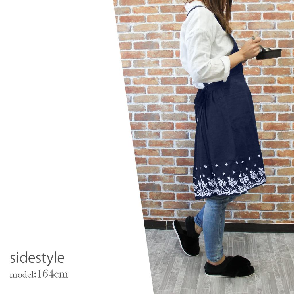 Back Cross Apron with Linen Embroidery NV