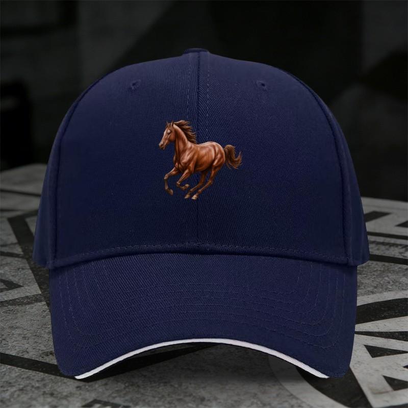 Berretto da Baseball Cavallo al Galoppo Unisex Poliestere Casual Regolabile Cappello Sportivo da Esterno