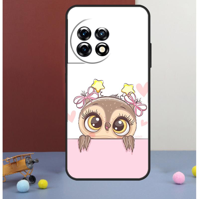 Cute Cartoon Owl Cover For OnePlus Nord 4 CE 2 3 Lite N20 N30 9 10 Pro 8T 9RT 10T 11 OnePlus 12 13 R Case