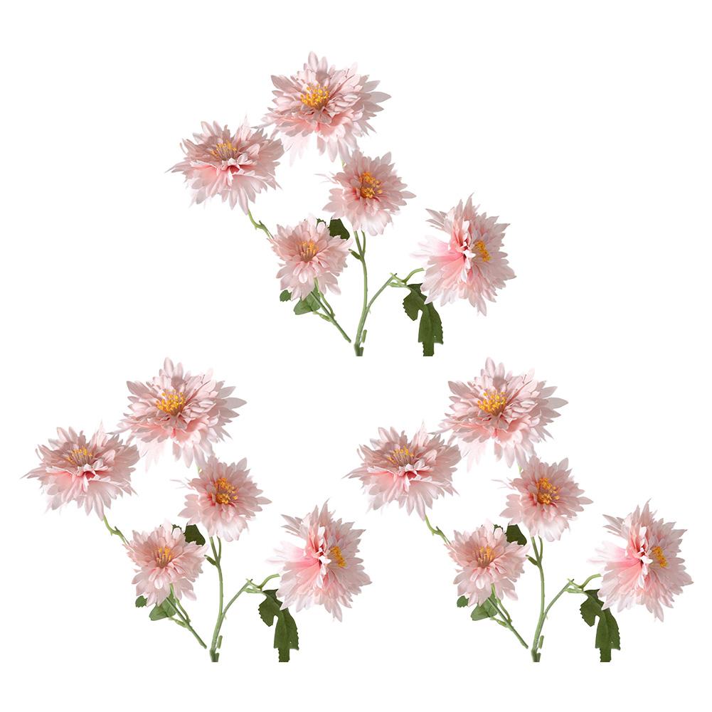 

Artificial Stems Flame Chrysanthemum Wedding Centerpieces Multicolored Realistic Touch Plastic Petals Lifelike Blooms рожевий