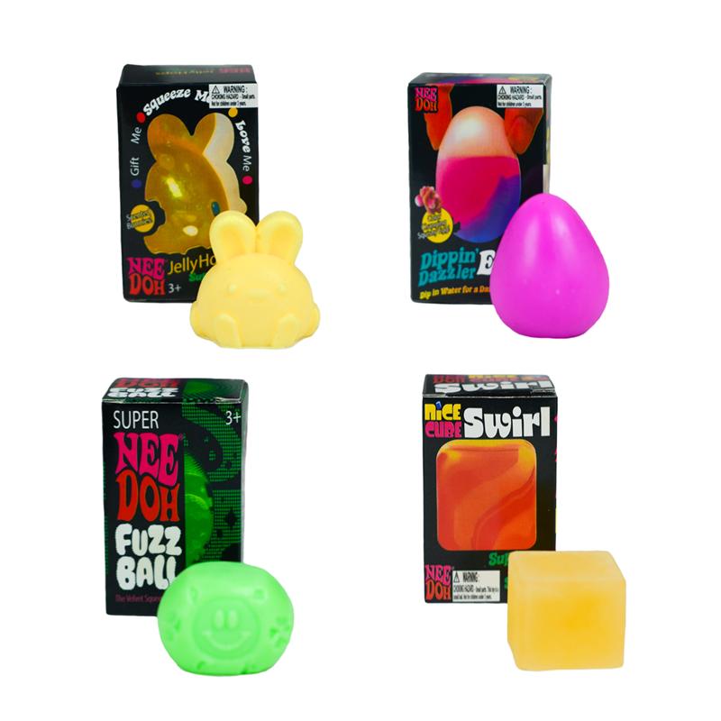Latest caja Sorpresa Needoh Super Needoh Fuzz Sphere Jelly Hops Dippin' Dazzler Eggs Super Solid Squish Easter Theme