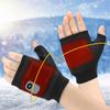 USB Electric Heating Gloves for Men Motorcycle Gloves for Outdoor Work Sports Fingerless Cycling Gloves for Driving Cycling