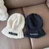High-end Big Head Circumference Wool Hat Women's Winter American Cold Hat Gray Knitted Hat Fashionable Foreign-style Cold-proof Warm Hat