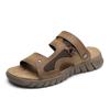 Black Male Genuine Leather Sandals Summer Casual Men Shoes Vacation Beach Shoes Fashion Outdoor Non-Slip Sneakers