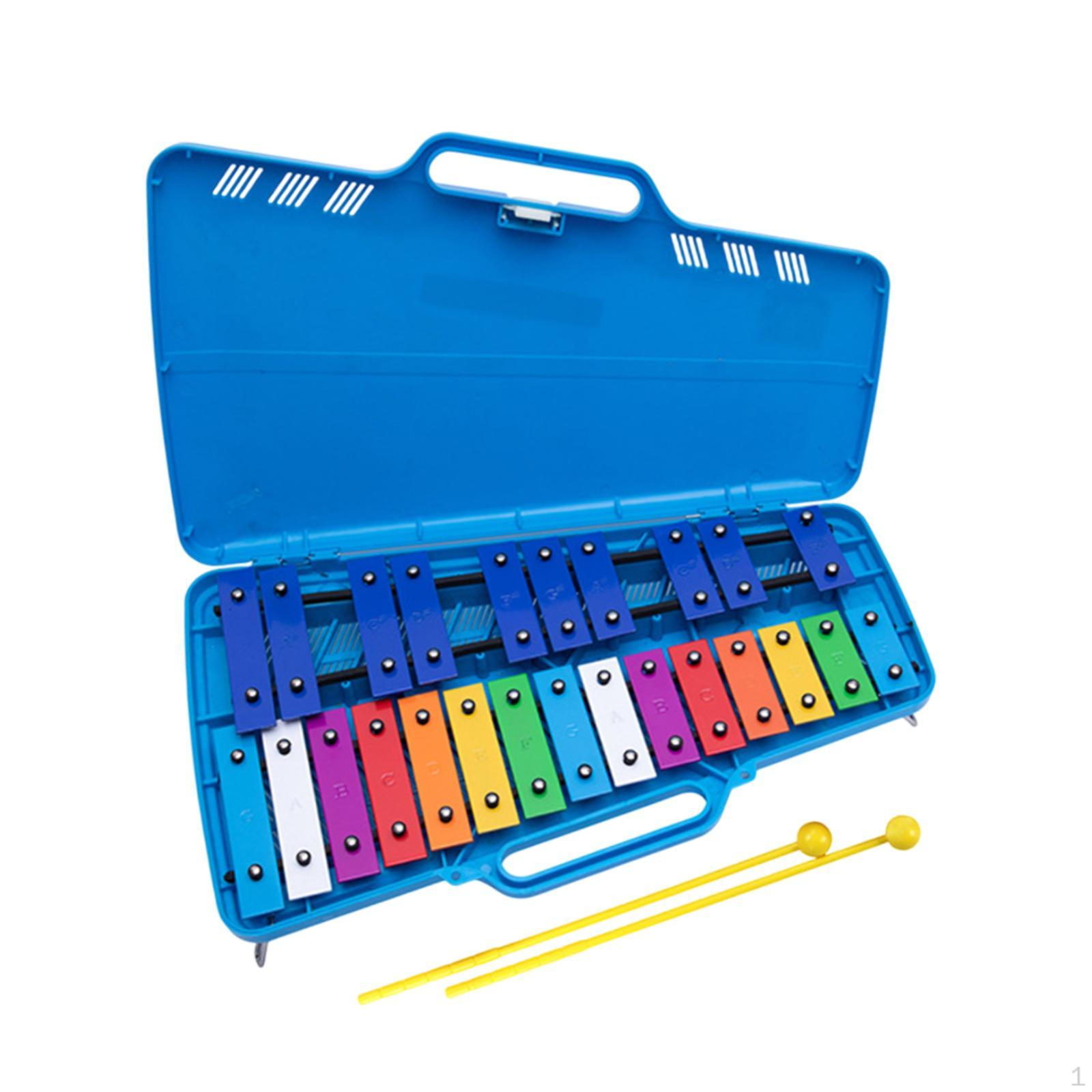 

Children s Xylophone Music Instrument 25 Note Glockenspiel for Early Learning синій