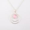 Rare Pink Cat's Eye Gemstone 925 Sterling Silver Jewelry Handmade Pendant 1.65" PP-61-46