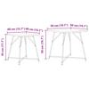Side Table Set 2 Pcs Grey Sonoma and Black