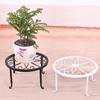 White Wrought Iron Balcony Floor Plant Stand for Bonsai Flower Pot Holder Rack