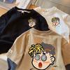 Boys Cotton Long Sleeve T Shirt Fake Two Piece Design Spring Autumn Baby Base Layer Top Comfortable Breathable Kids Clothes