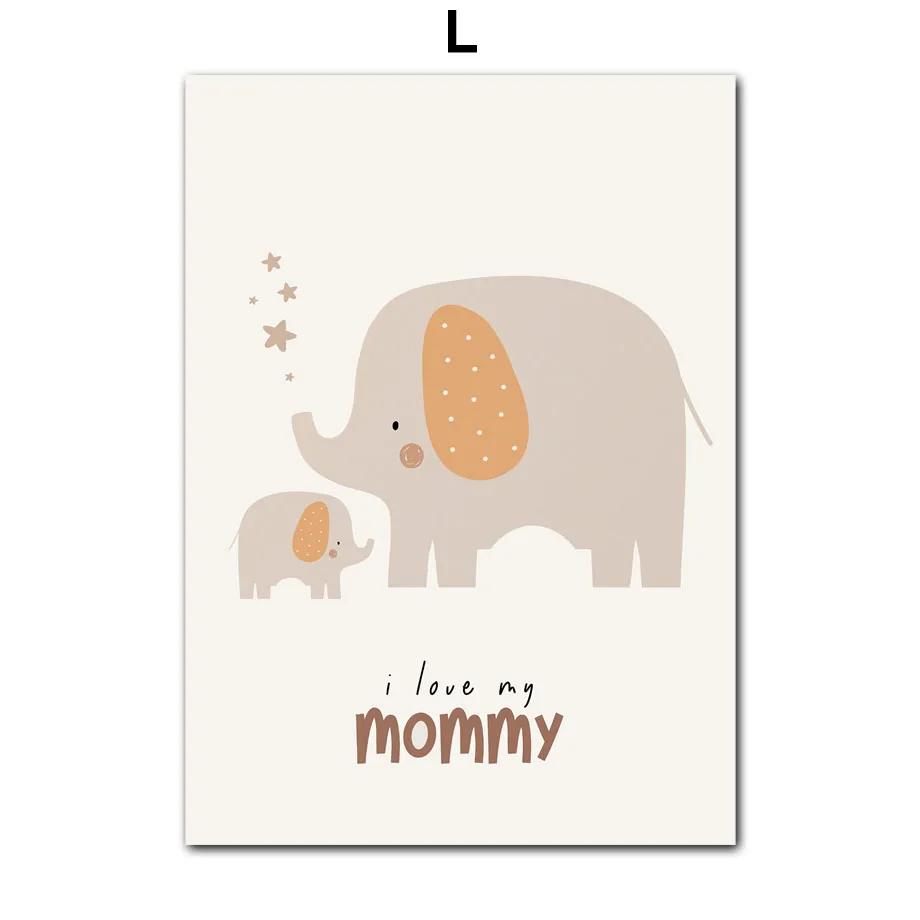 Leinwandmalerei Regenbogen Koala Bär Elefant Hase Boho Poster Drucke Baby Wandkunst Bilder Nordische Kinderzimmer Deko