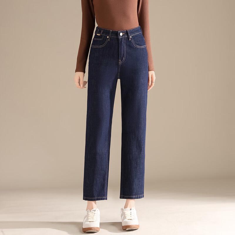 

RAIN.CUN Women s Summer Tencel Blend High-Waist Cropped Jeans 29