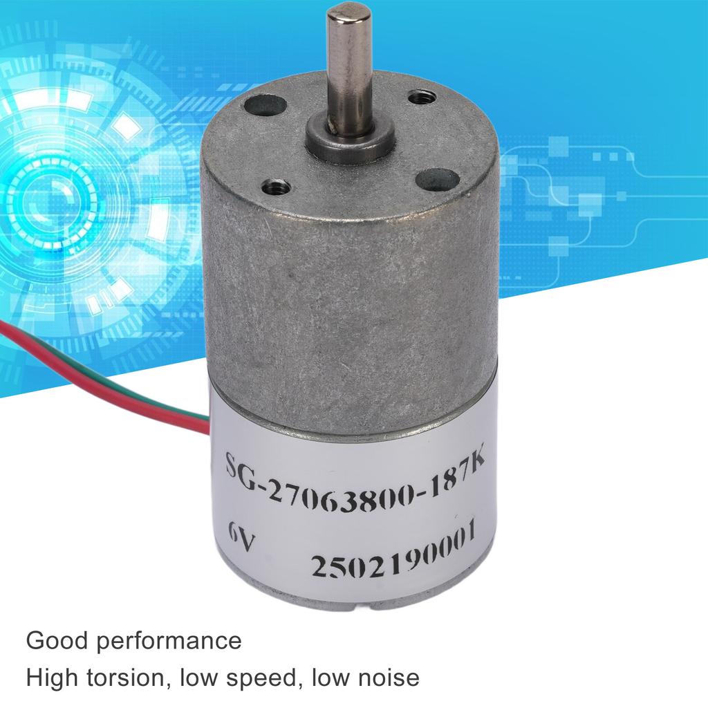 DC Gear Motor 27mm Copper Noiseless Speed Reduction Geared Motor for Pet Door Electronic Lock