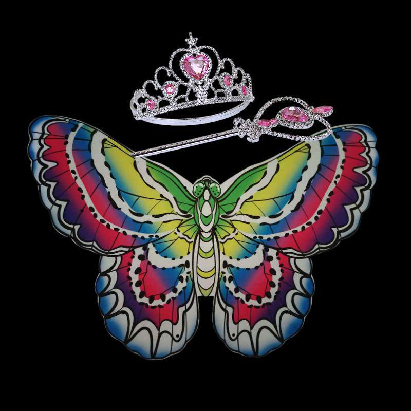 Little Girl's Angel Feather Wings Set – Christmas and New Year Costume Décor