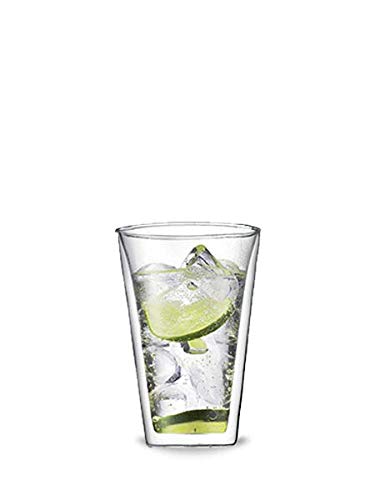 BODUM Canteen Double-Walled Glasses (400ml, Set of 2) - Insulated, Heat-Resistant Glass, Microwave, Oven, Dishwasher, and Freezer Safe. [Authentic Pro