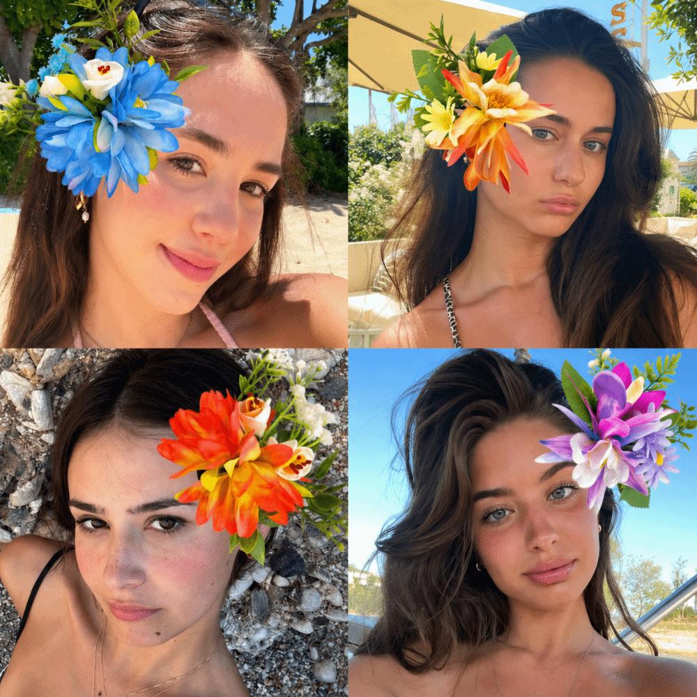 Fresh Sweet Floral Hair Clips Versatile Colorful Flower Hairpin Fashion Side Clip Women Girls