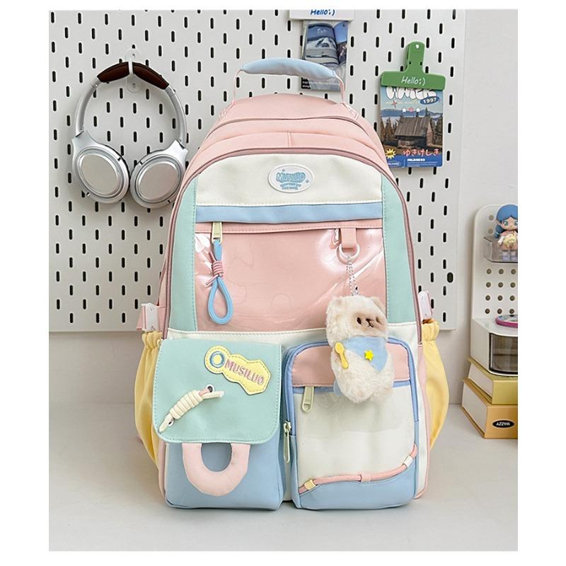 New high-value college style fresh and sweet backpack junior high school students lightweight large-capacity backpack