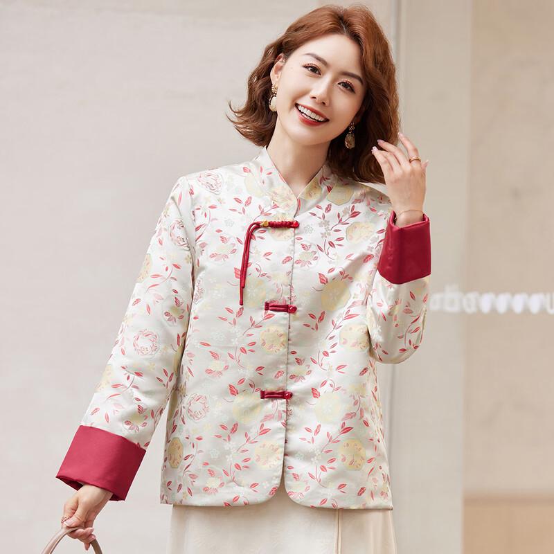 Pasit Women's Chinese Style Floral Print Jacket