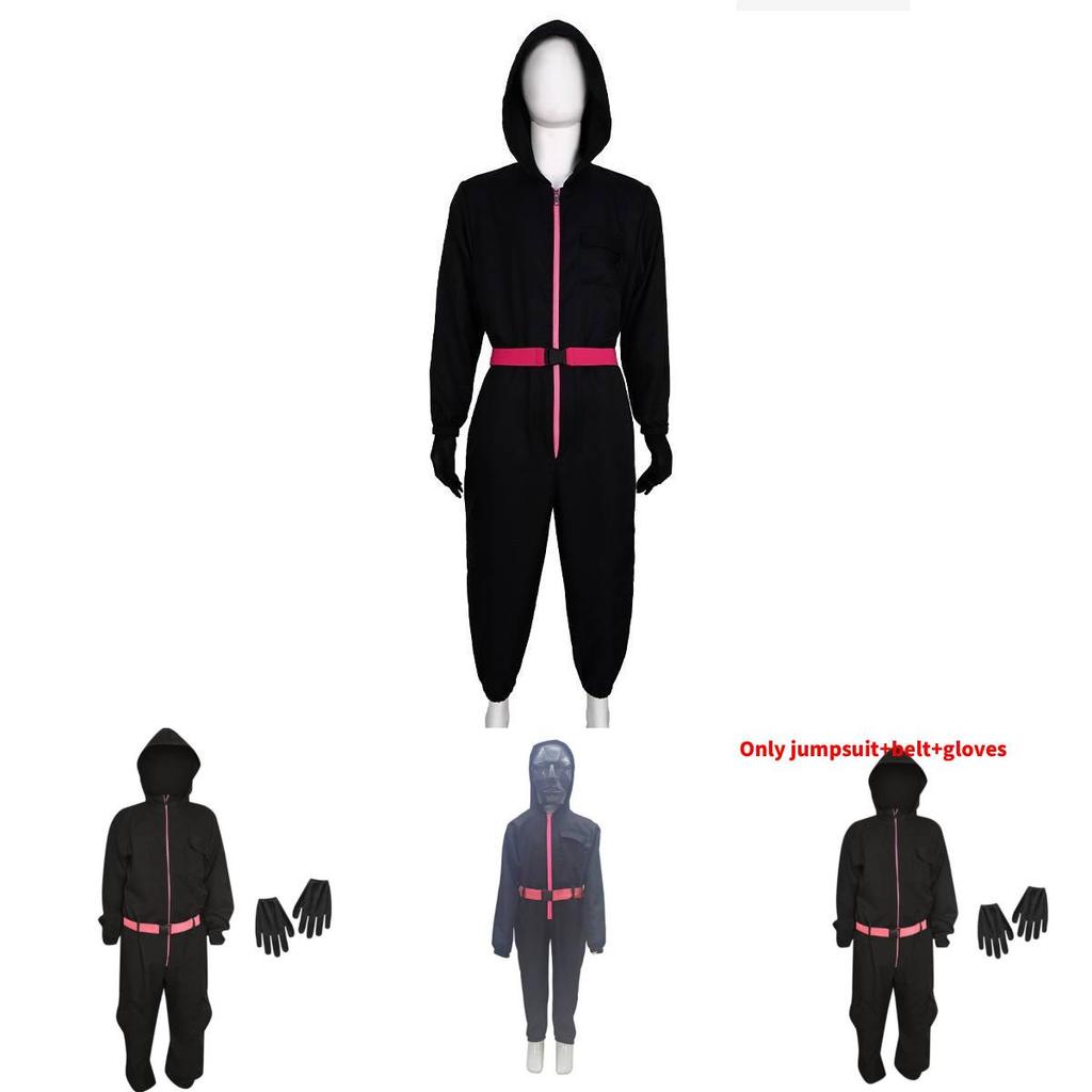 Squid Game Popular Movie Halloween Costume For Kids With Cotton Blend Fabric Cosplay Suit