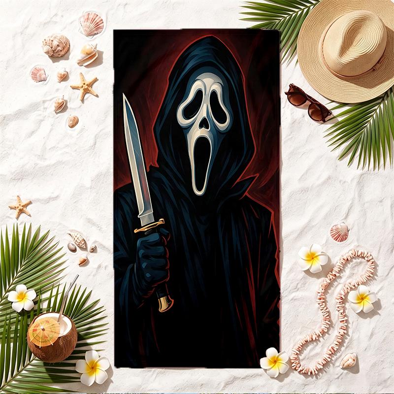 Ghostface Soft Beach Towel Stylish Beach Pool Towel for Summer Seaside Vacation Travel