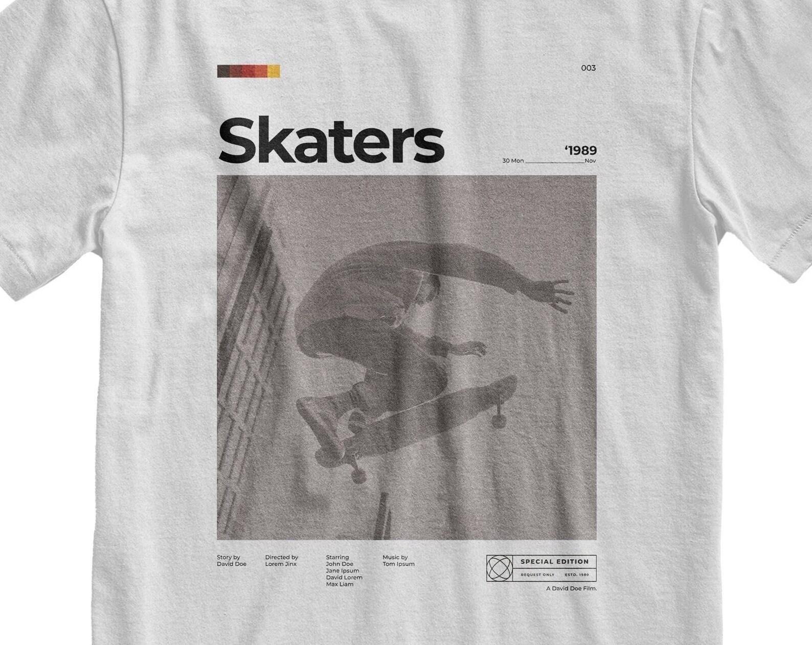 90s Skater Graphic Tee: Retro Grunge Skateboard Shirt M