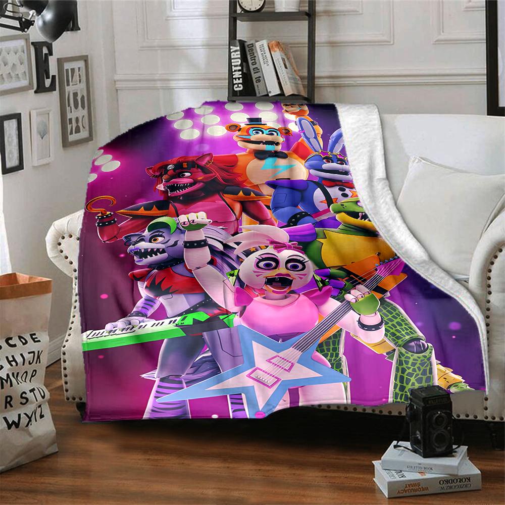 1Pc Five Nights Freddy'S Blanket For Couch Bed Plush Cozy Fuzzy Blanket Super Soft Warm Blankets For Fall And Winter 0918218