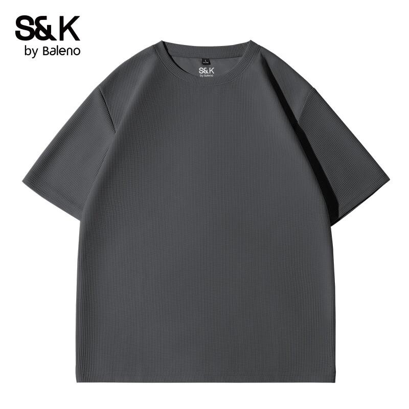 Baleno S&K Men's Waffle Knit Short-Sleeve T-Shirt