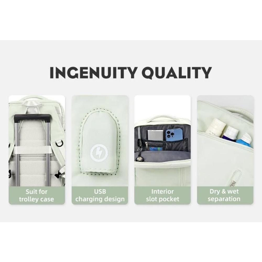 Büyük seyahat sırt çantası Laptop çantası kadın erkek bagaj üzerinde taşımak öğrenciler iş gezisi USB şarj uzatılabilir 40L hafta sonu Mochila