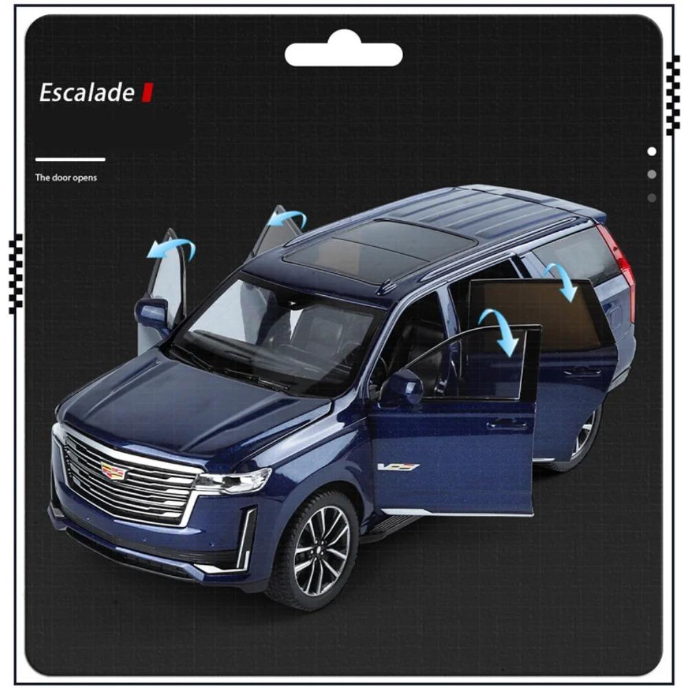 1/24 Escalade SUV Alloy Car Model Diecast Metal Off-road Vehicles Car Model Sound Light Simulation Collection Childrens Toy Gift
