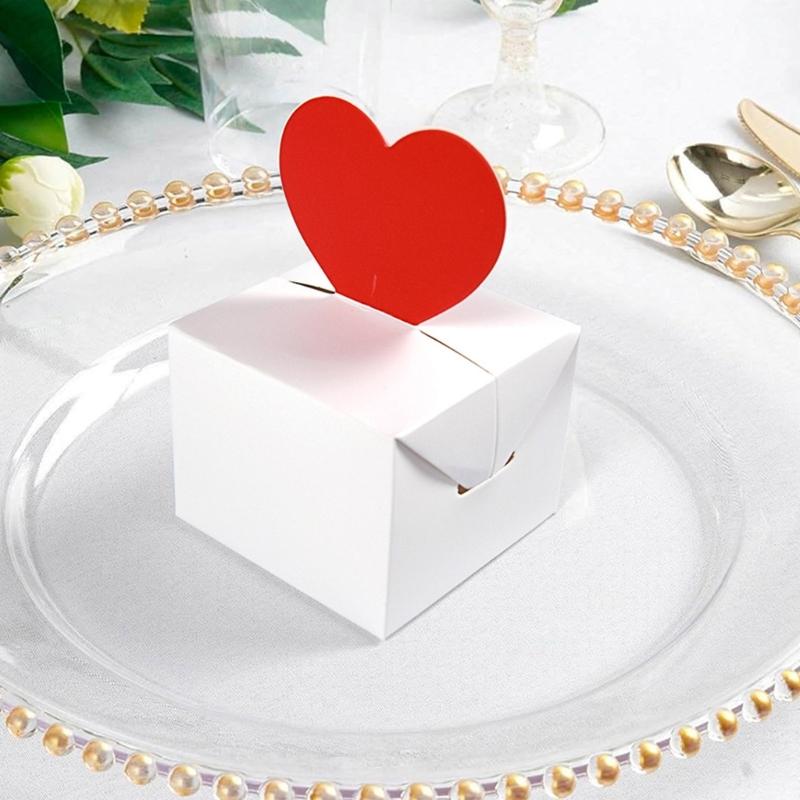 10Pcs Foldable Paper Gift Packaging Box Candy Chocolate Holder Box For Valentines Day Wedding Anniversary Gift Wrapping