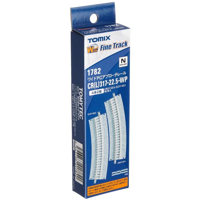 TOMIX N Gauge Wide PC Approach Rail CR L 317-22.5-WP F 4pcs x 2 1782 Model Railroad Supply, 317mm Radius, 22.5 Angle, 37mm Width