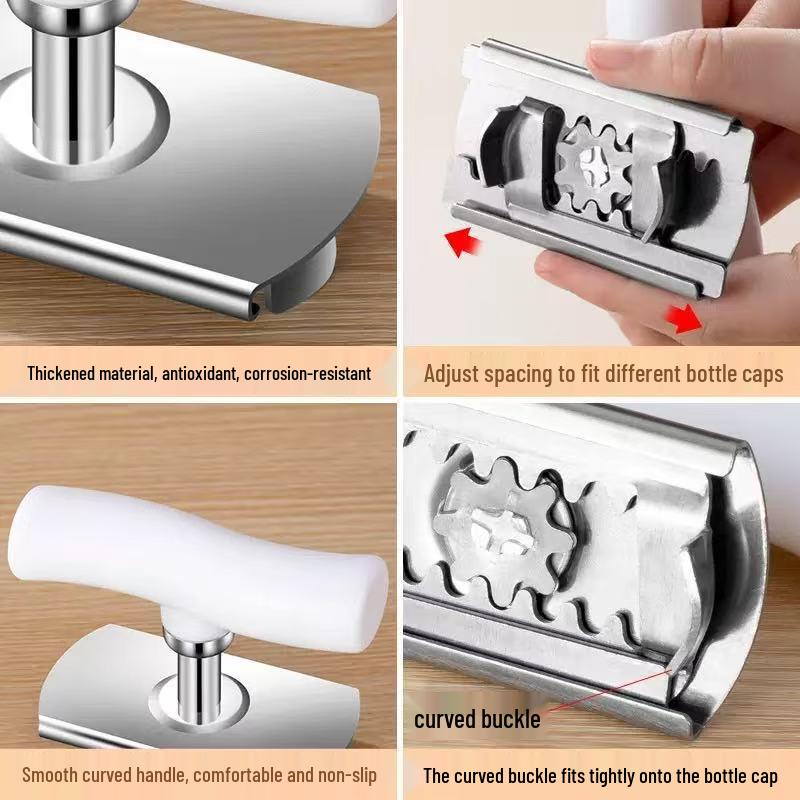 Labor-Saving Stainless Steel Lid and Bottle Opener