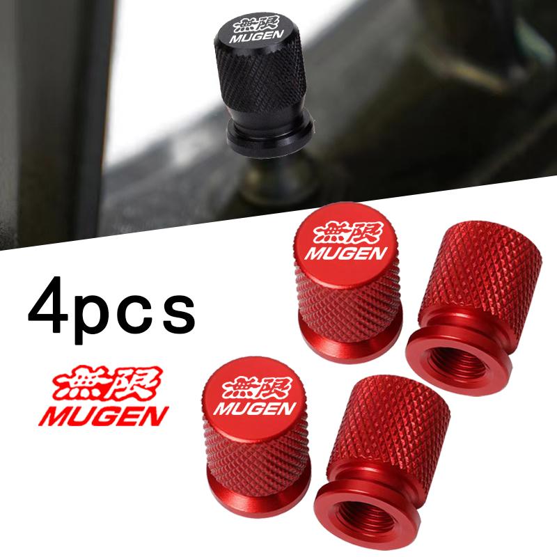 4pcs Car Wheel Tire Valve Caps Tyre Stem Covers Airdust Waterproof For Honda Civic Type R Accord Integra CRV Fit