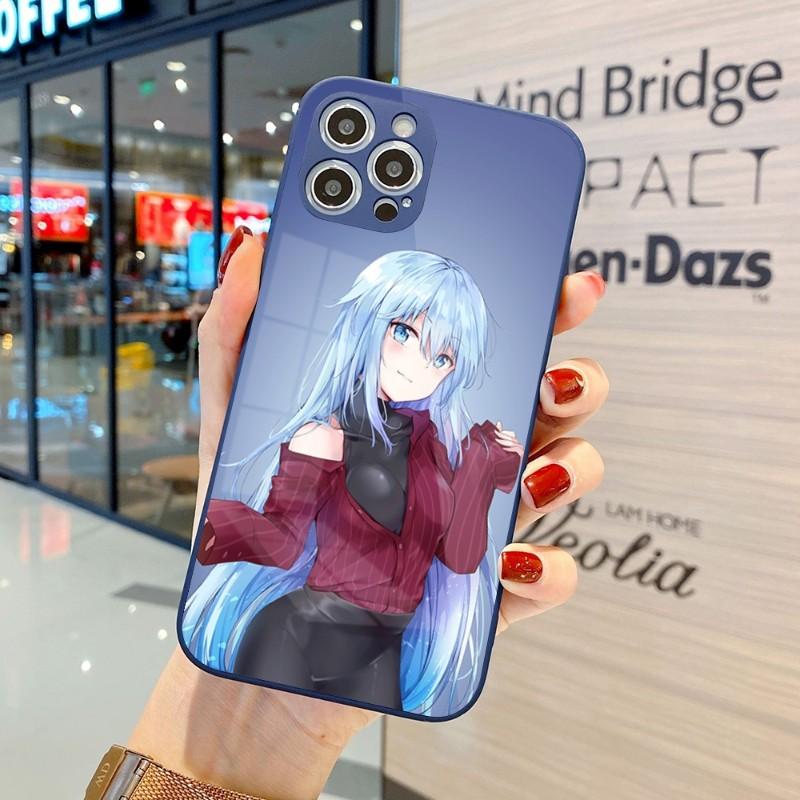 Cute Konosuba Anime Girl Phone Case For IPhone 14 13 12 11 Pro Max X XR XS 8 7 Plus Liquid Glass Color Phone Cover