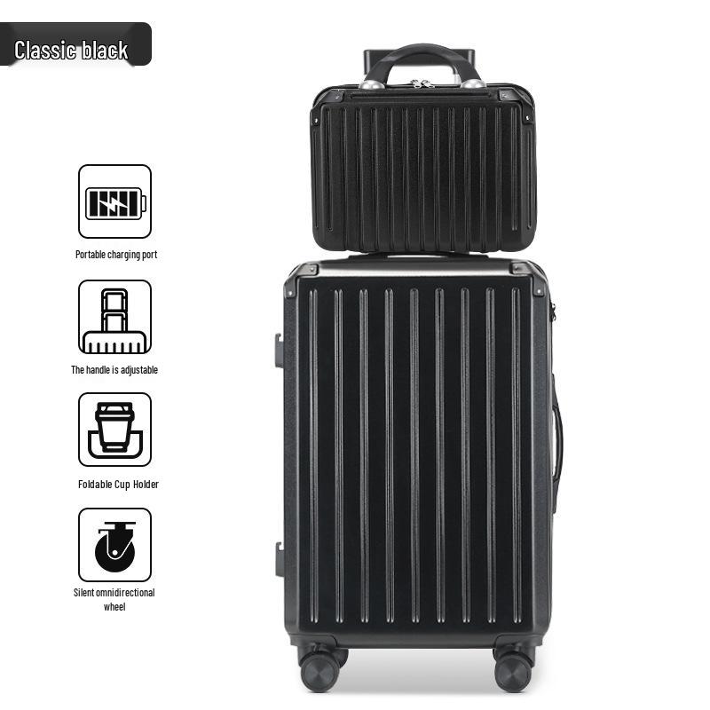 Mother-Daughter Set: Universal Wheel Travel Suitcase with 28-Inch & 20-Inch Trolley Cases, Large Capacity, with Security Code Lock