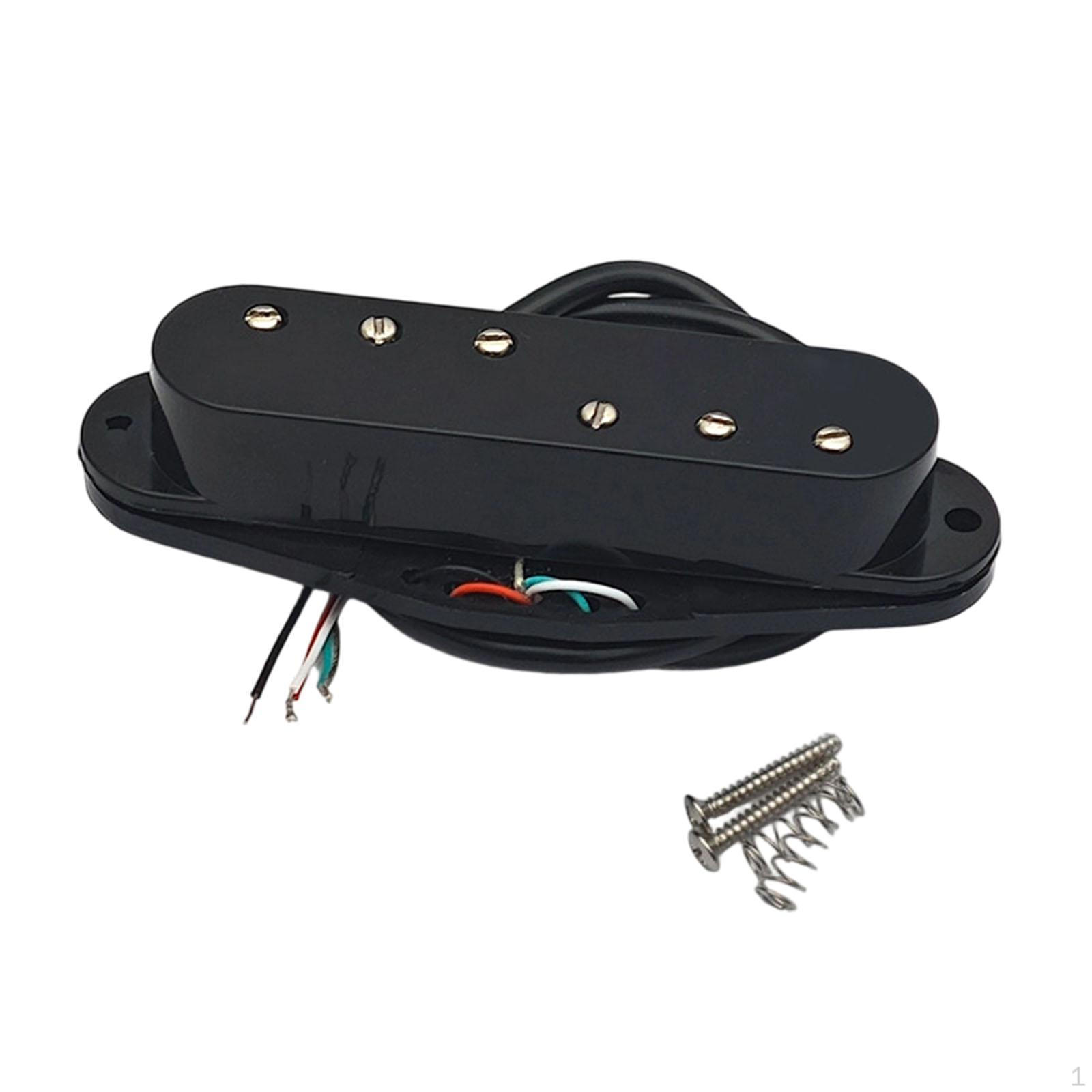 

Electric Guitar Pickup Mini Humbucker Adjustable Pole Piece Bridge Musical Instrument чорний