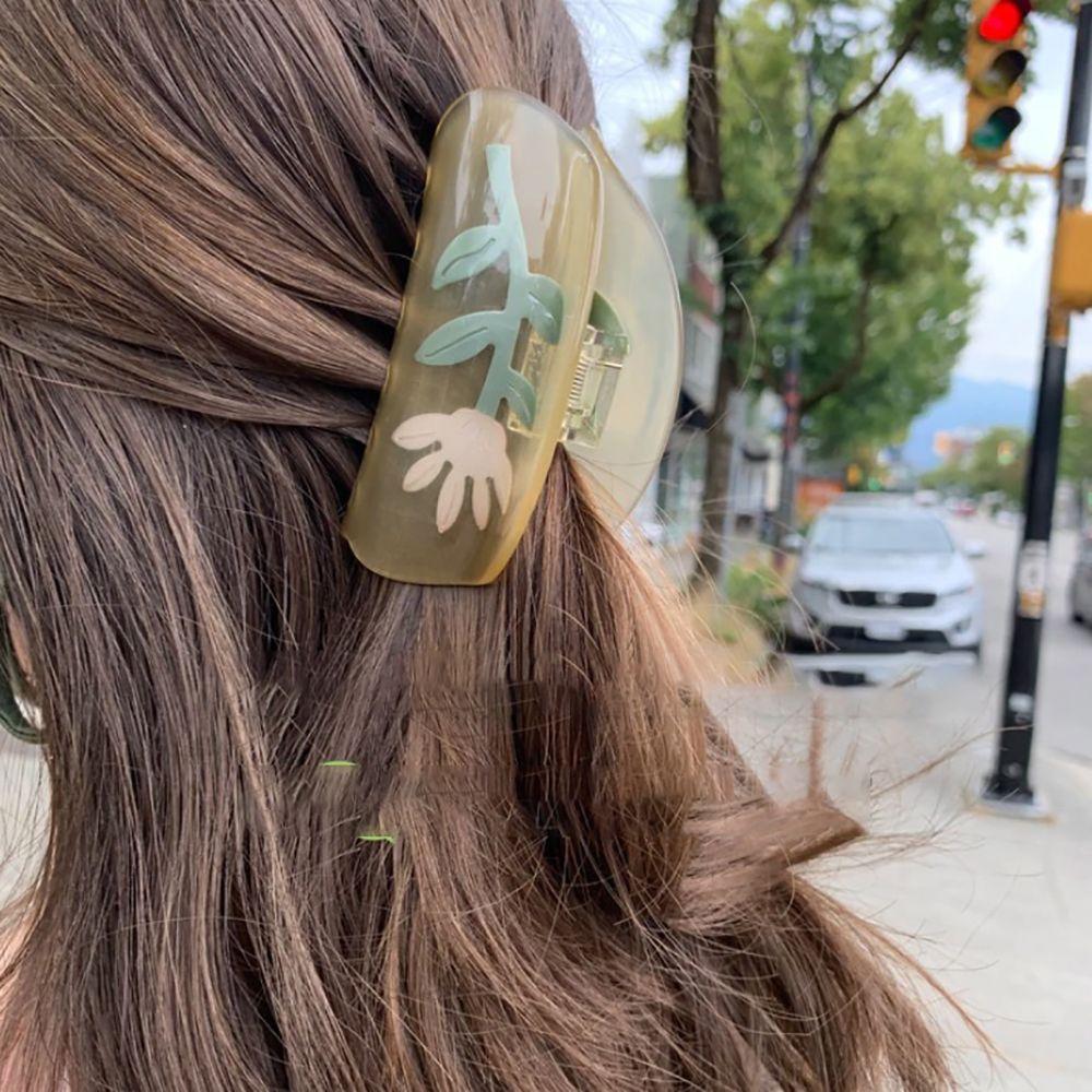 Shark Clip Headdress Women Crab Clip Tulip Flower Hair Claw Korean Style Hair Clip Hair Accessories
