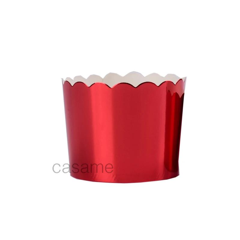 25Pcs Solid Color Baking Cup,Cupcake Liners,Cake Cups Candy Cups Paper Dessert Cups Rainbow Party,Birthday Favor DIY Toppers