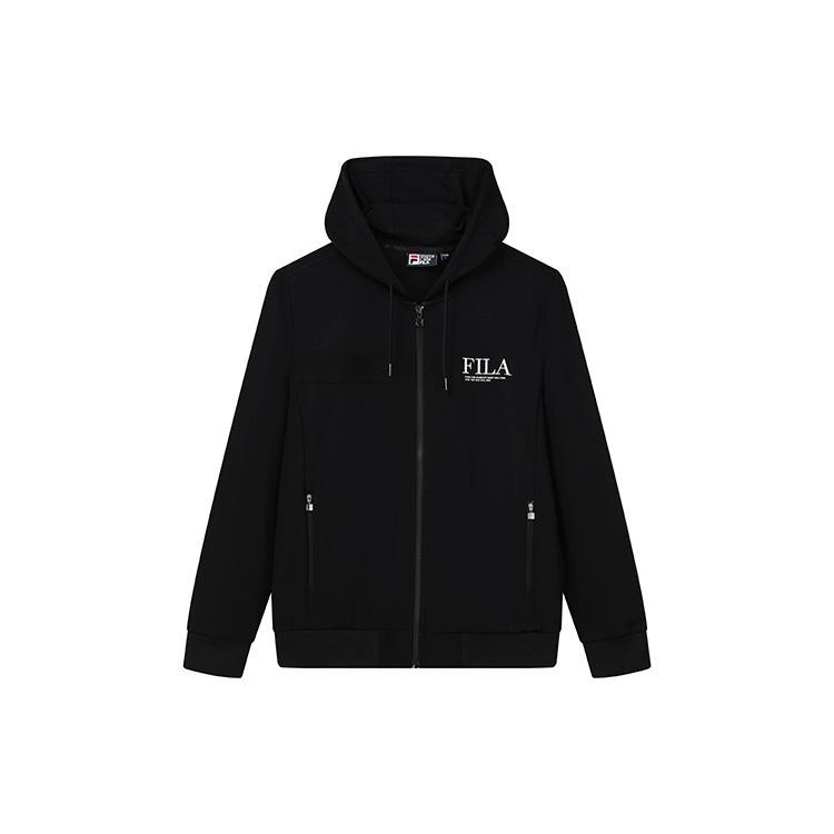 FILA Jackets Men s Jet Black Hooded Thin Straight Fit F11M228501F-BK XXL