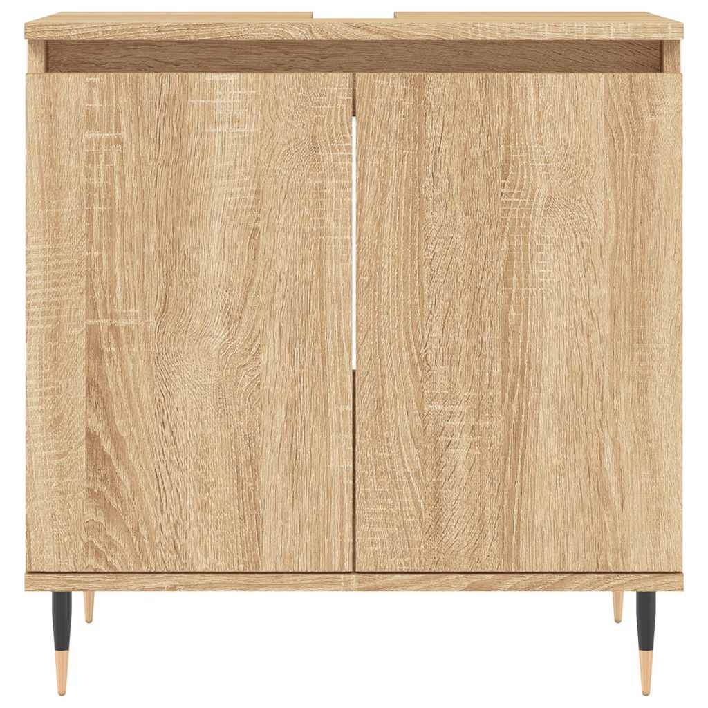 vidaXL Badschrank Sonoma-Eiche 58x33x60 cm Holzwerkstoff