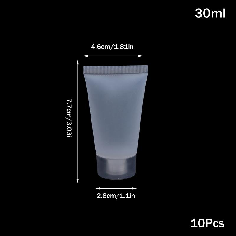 10Pcs Squeeze Lotion Container Refillable Bottle Travel Pack Empty Matte Clear Tube Cosmetic Cream Lotion Shampoo Bath Dispenser